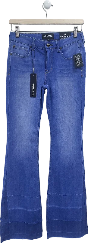 Fashion Nova Blue Janis Super Soft Low Rise Flare Jeans UK S