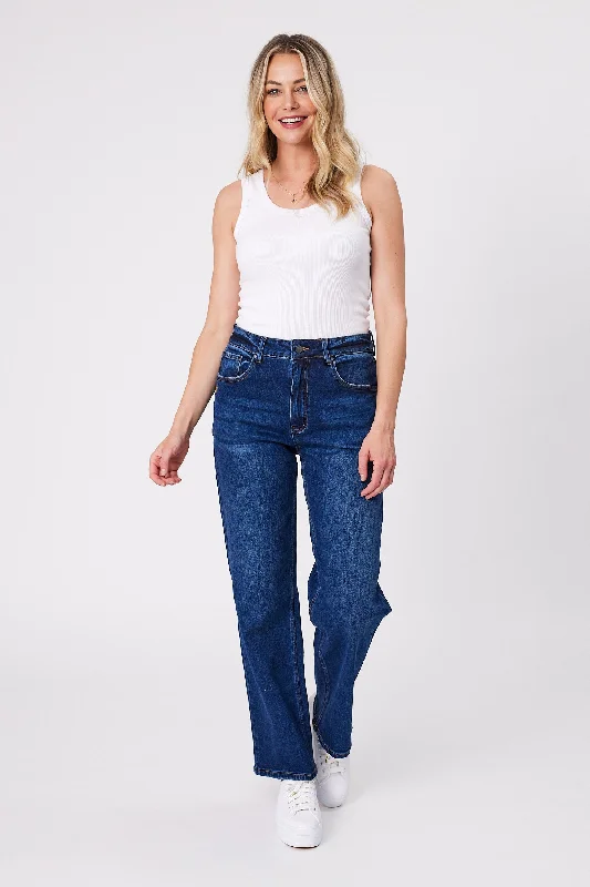 Shine On Label Atlas Relaxed Fit Jean Indigo