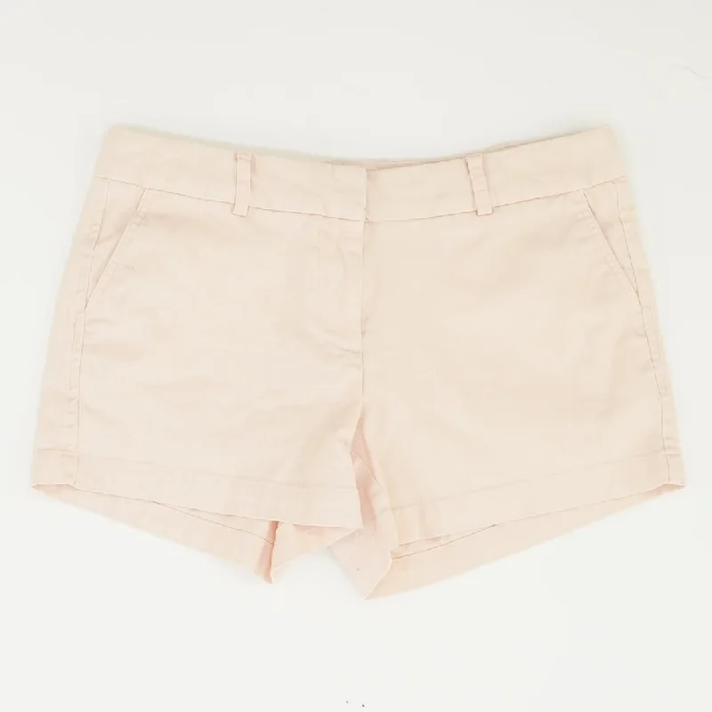 Peach Solid Chino Shorts