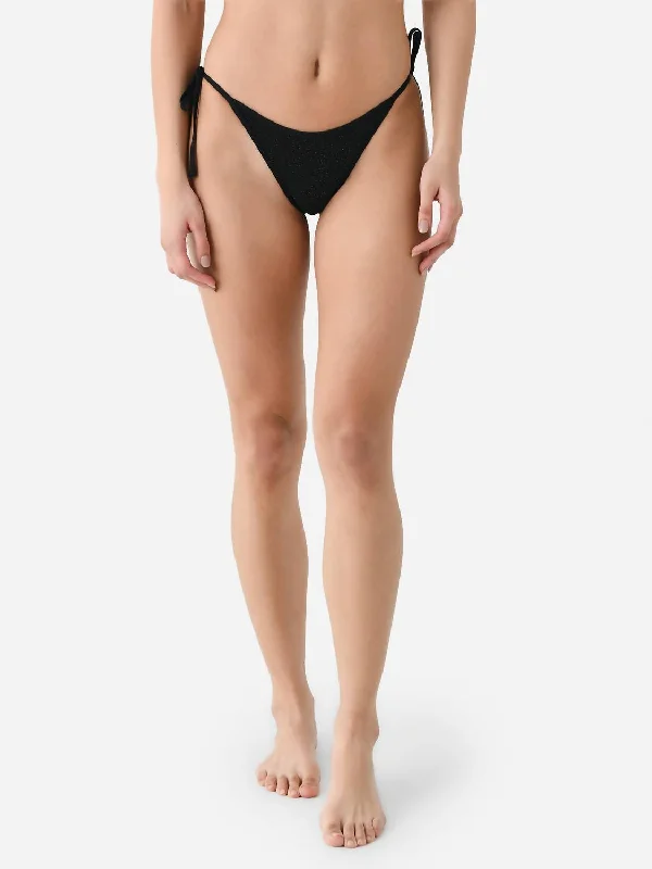 Shimmer Levy Bikini Bottom In Black