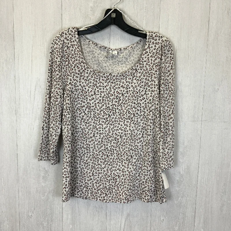 Top Long Sleeve By Elle In White, Size: L