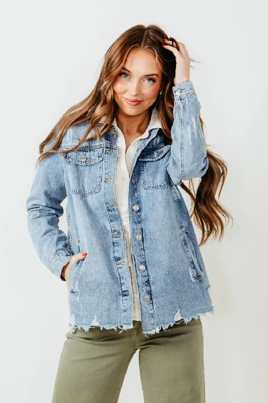 Thread & Supply Villa Denim Jacket for Women in Medium Wash | J1133CDTS-DENIM